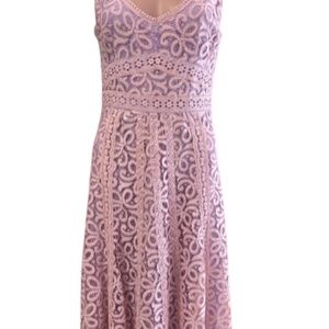 Nanette Lepore Pink Lace With Purple Silk Liner Sz 6